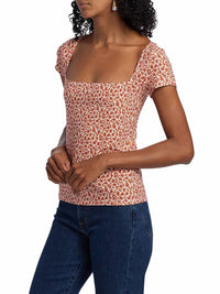 Reformation - Bardot Floral Square Neck Top