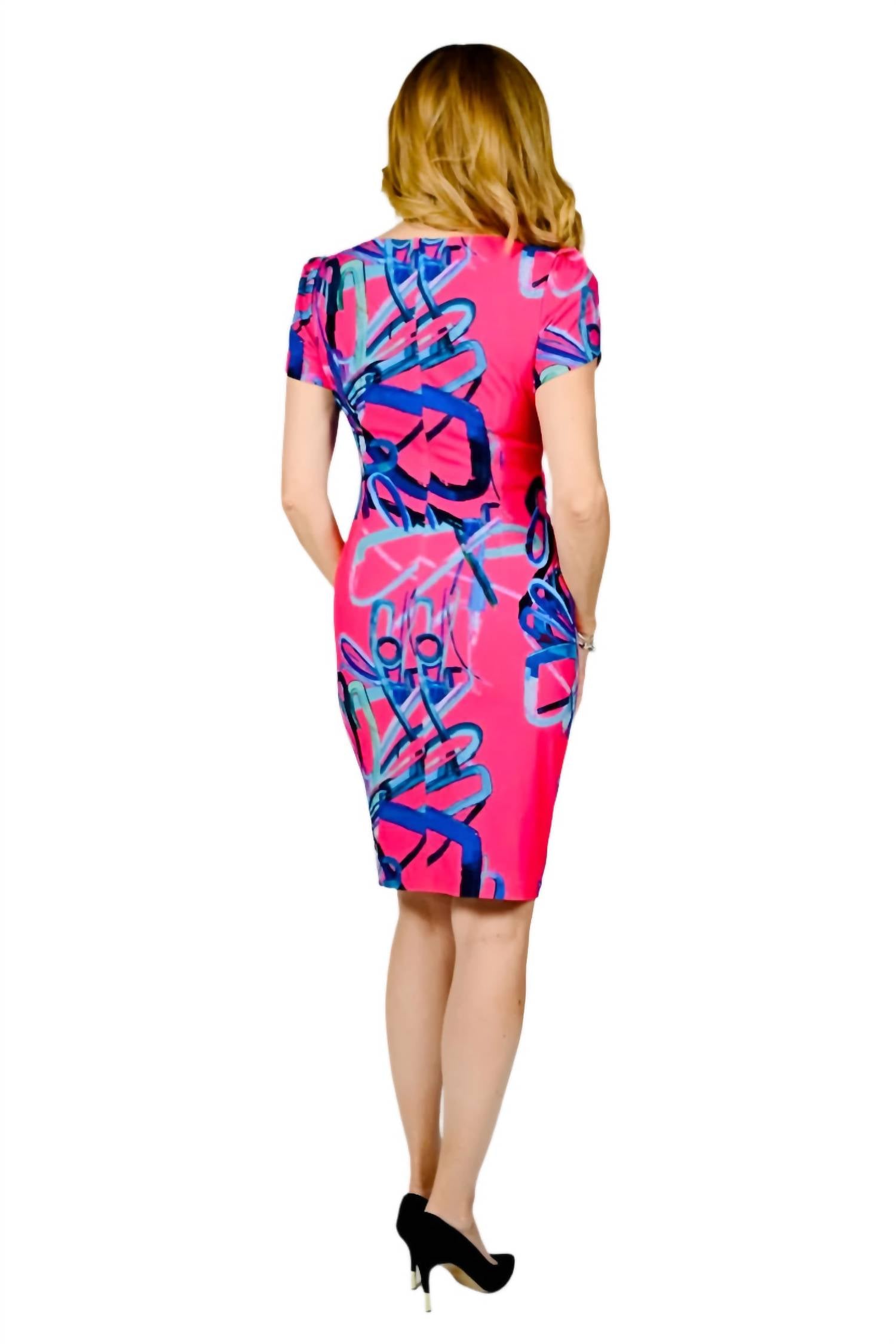Frank Lyman - Bold Print Short Sleeve Mini Dress