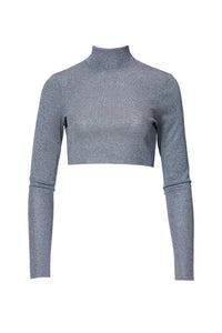 CROP TURTLENECK KNIT TOP