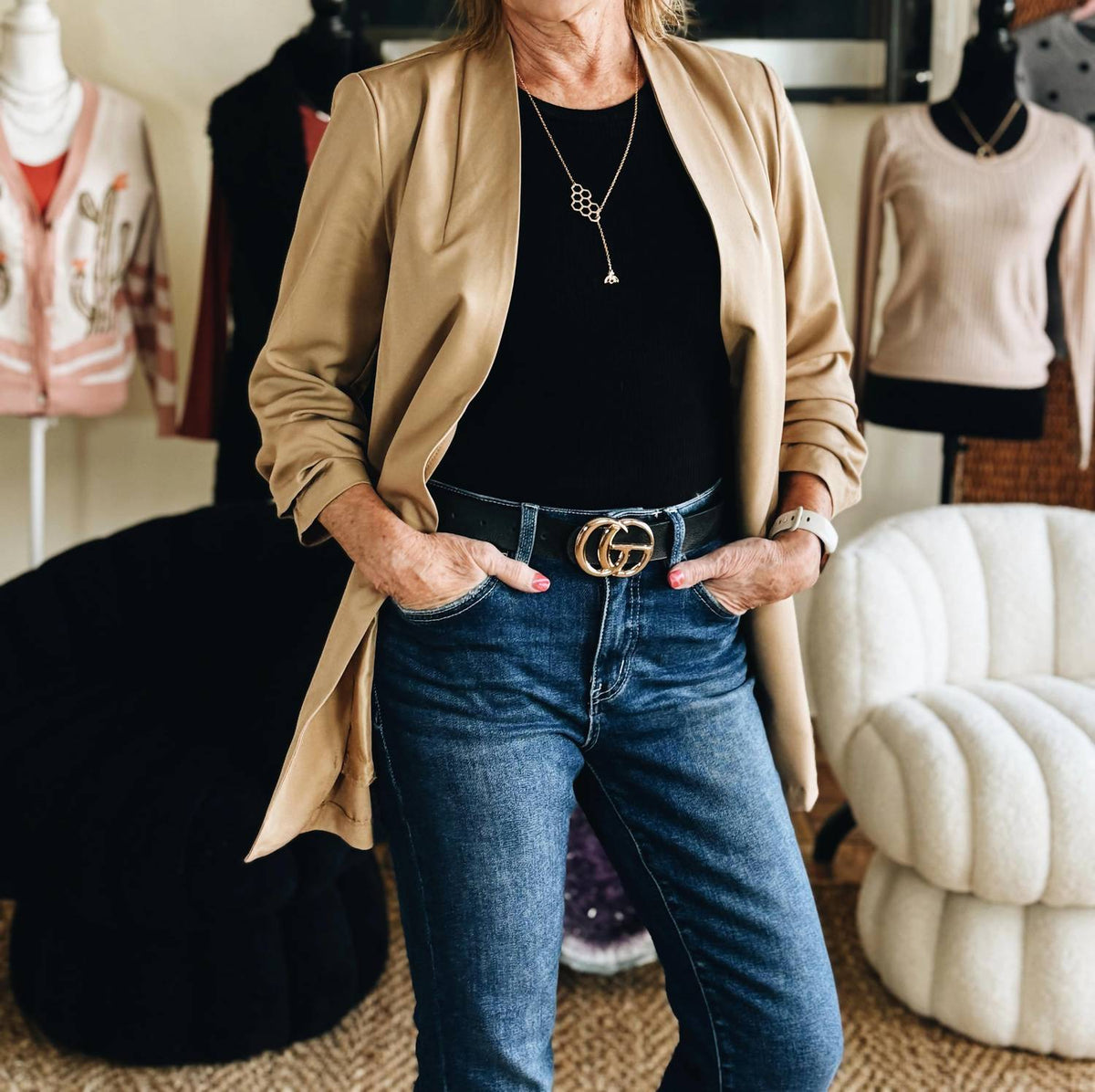 The Workshop Studio - The Gentle Power Open-front Blazer