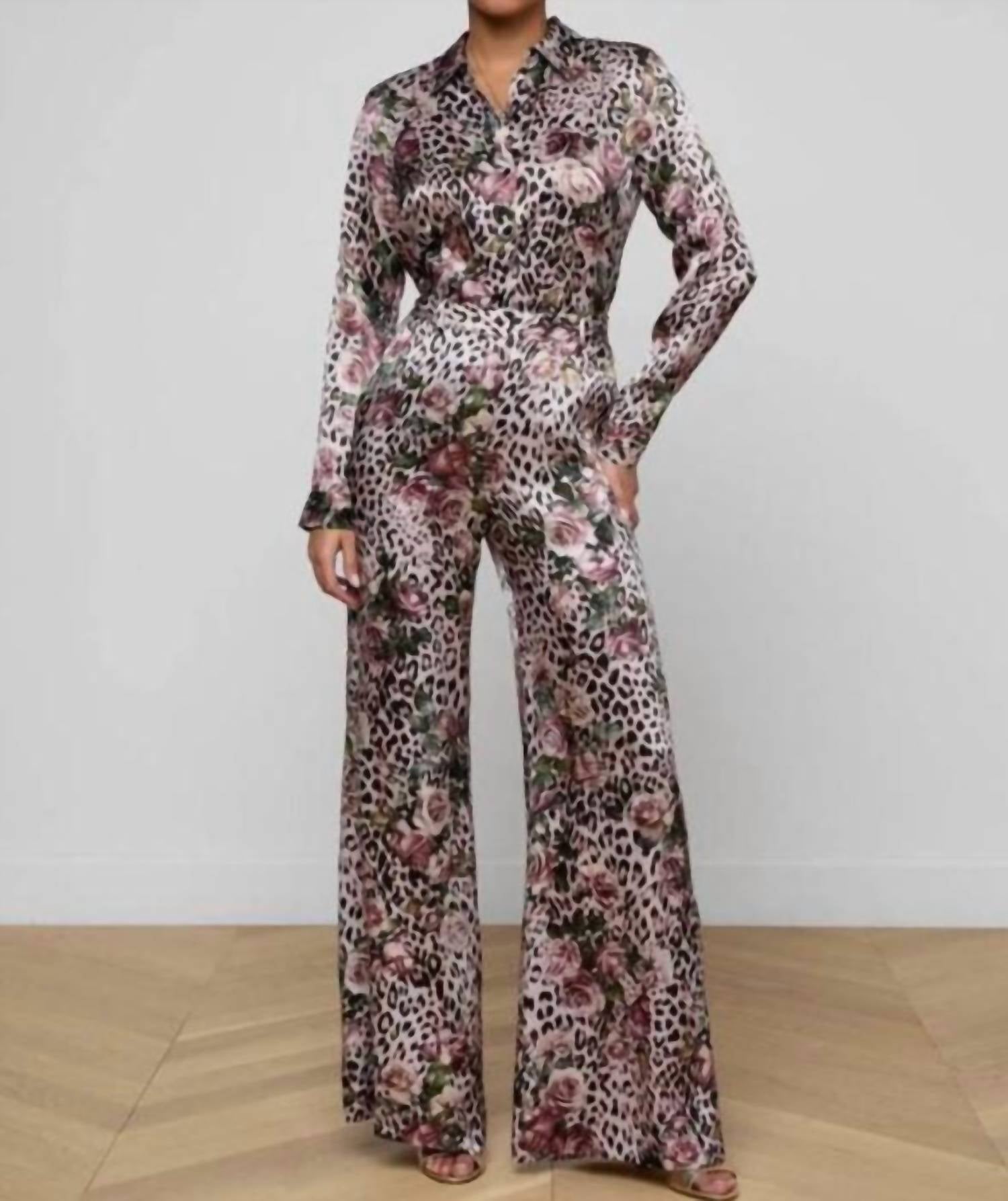 L'Agence - Pilar Silk Wide Leg Pant