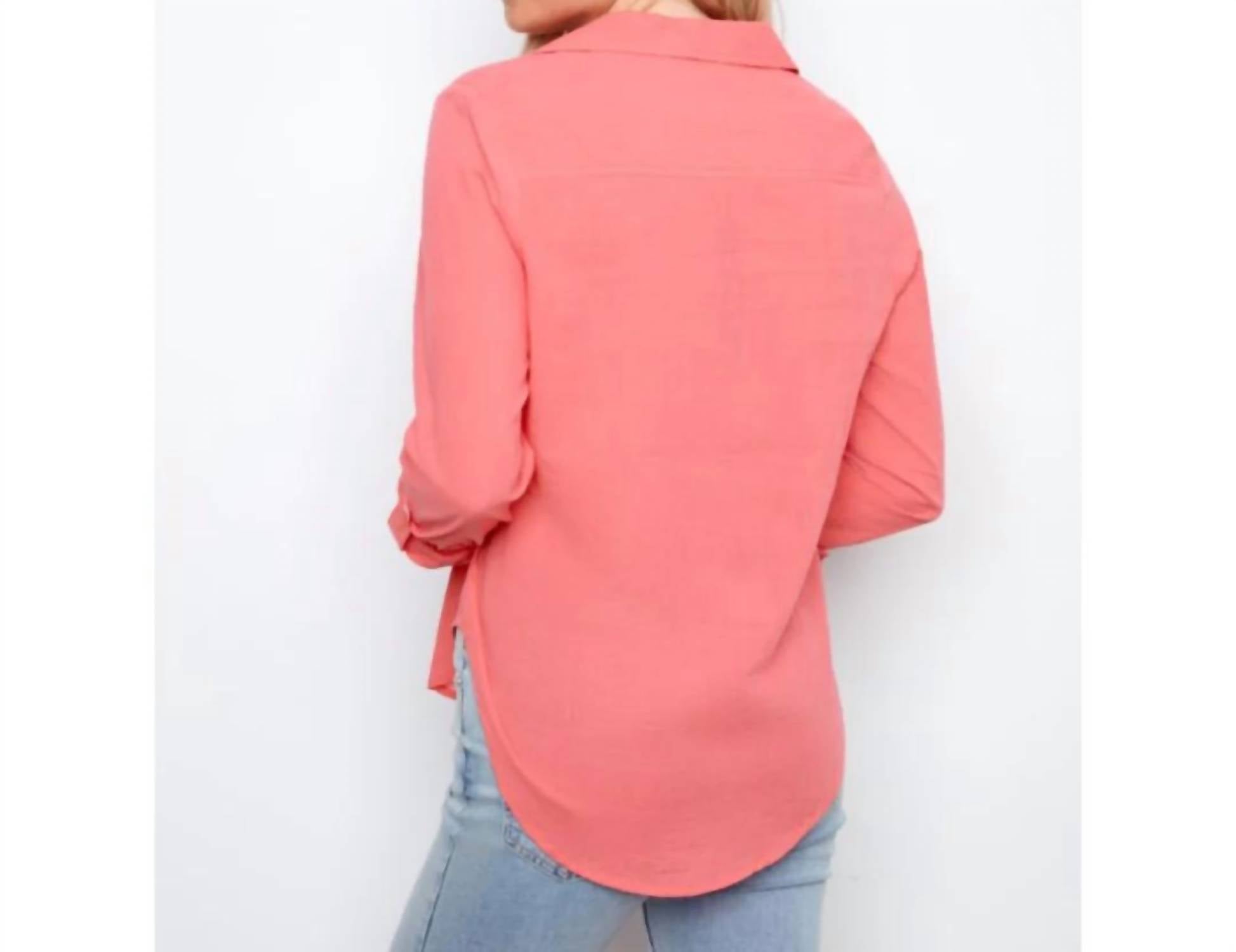 Charlie B - Rolled Up Sleeve Button Up Shirt