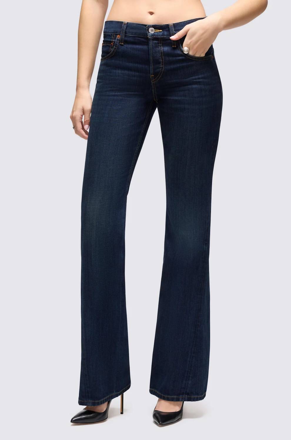 Re/Done - Twisted Mid Rise Bootcut Jeans
