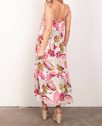 Very J - Tropical Print Midi Dress - Plus