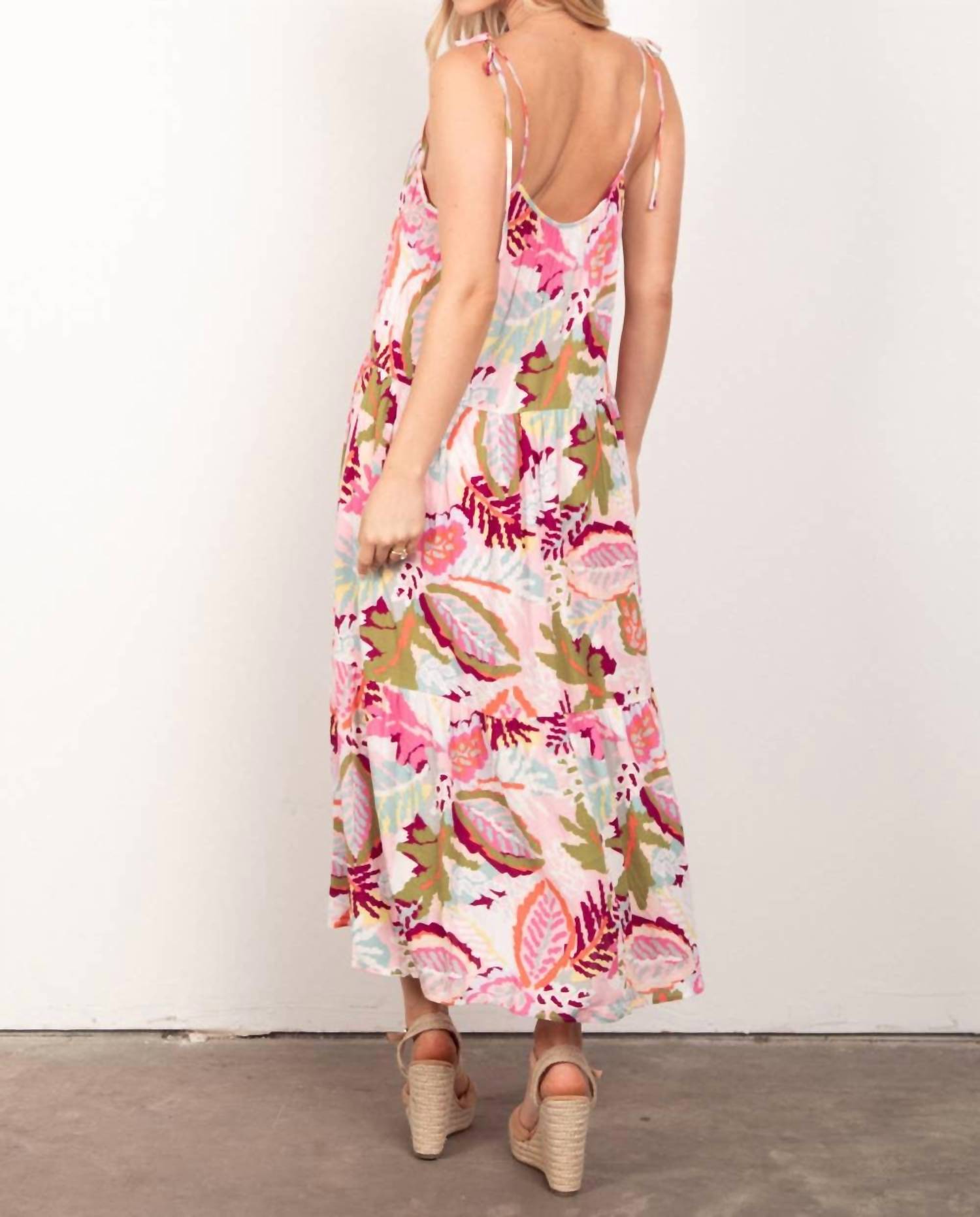 Very J - Tropical Print Midi Dress - Plus