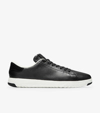 COLE HAAN Women's Grandpro Tennis Sneaker in black optic white - women's sneaker - detail view