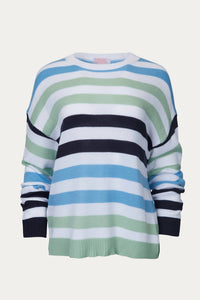 MULTICOLOR STRIPED KNIT SWEATER