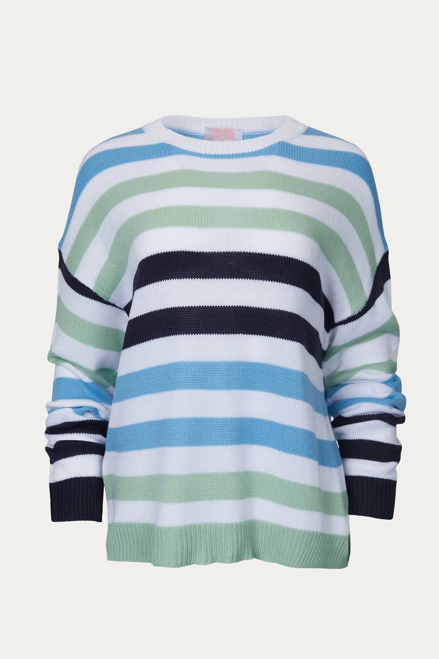 MULTICOLOR STRIPED KNIT SWEATER