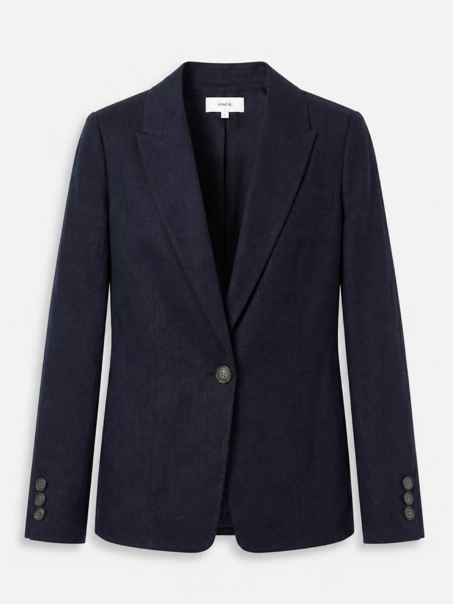 Vince - Linen Blend Single Breasted Blazer