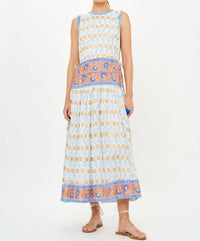 Oliphant - Sleeveless Piped Maxi Dress