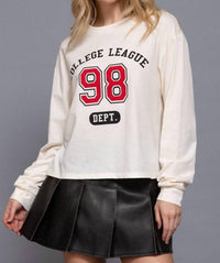 Active Basic - Long Sleeve Printed Detail Top