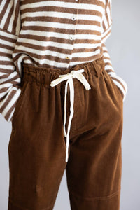 ALLIE ROSE Corduroy Pant in brown - women's pants - view 4