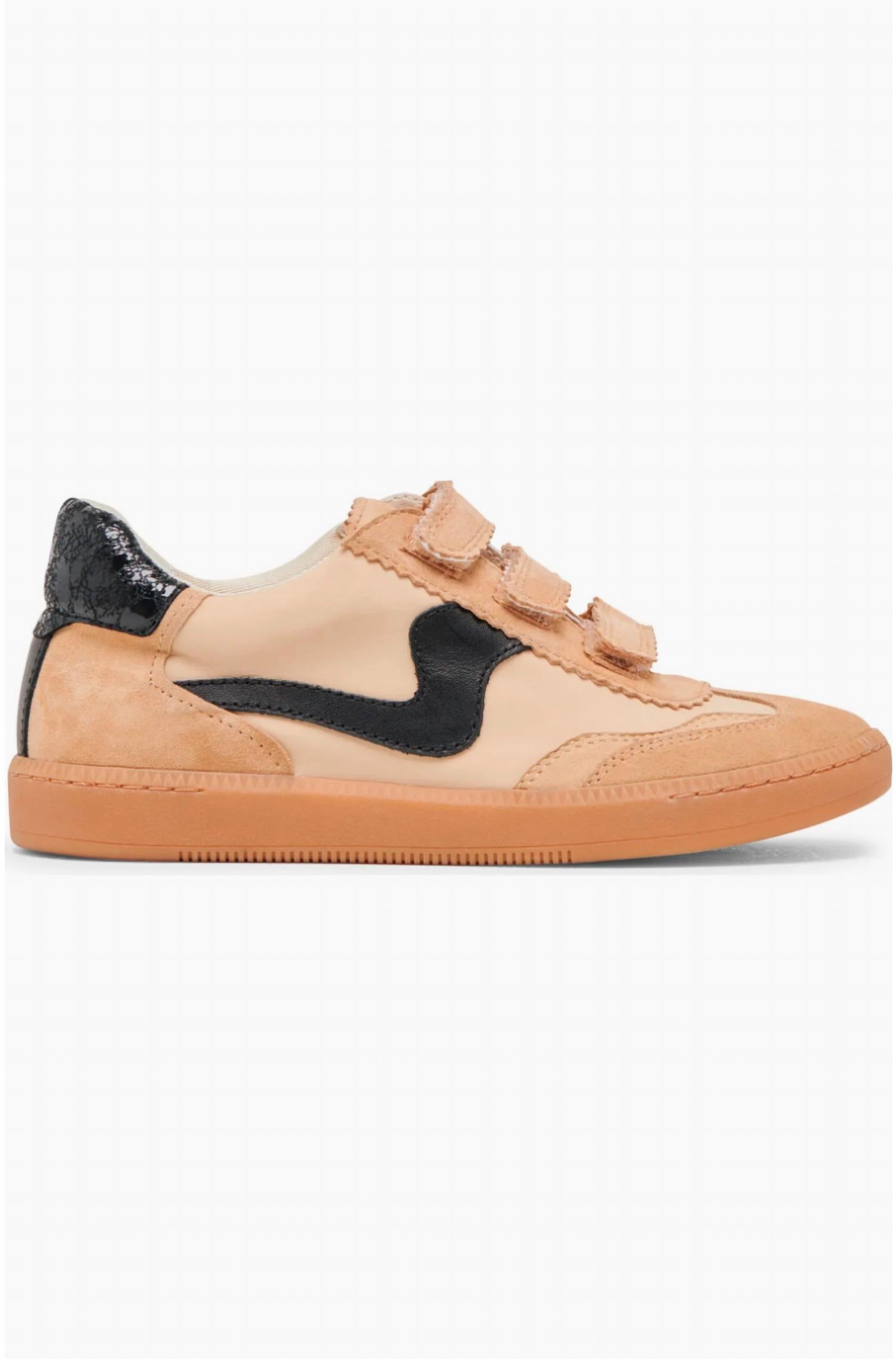 Dolce Vita Women's Notice Velcro Sneaker in tan multi suede - women's sneaker - alternate view