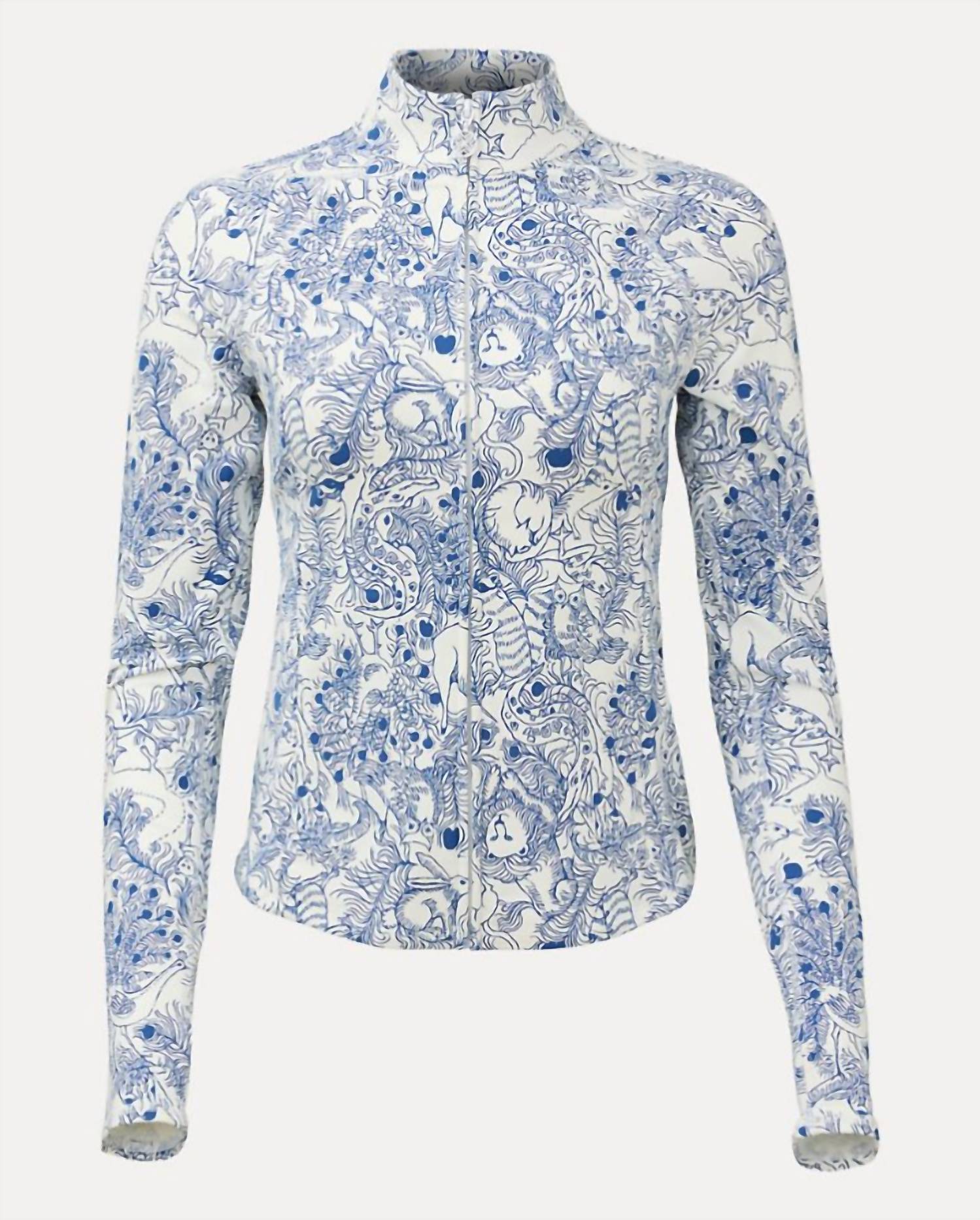 Lilly Pulitzer BARBADOS UPF 50+ ZIP-UP JACKET in starlight navy - women's jacket - view 5