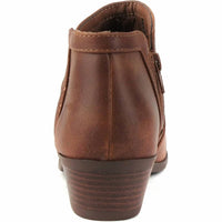 Soda - Women's Perforated Cut Out Stacked Booties