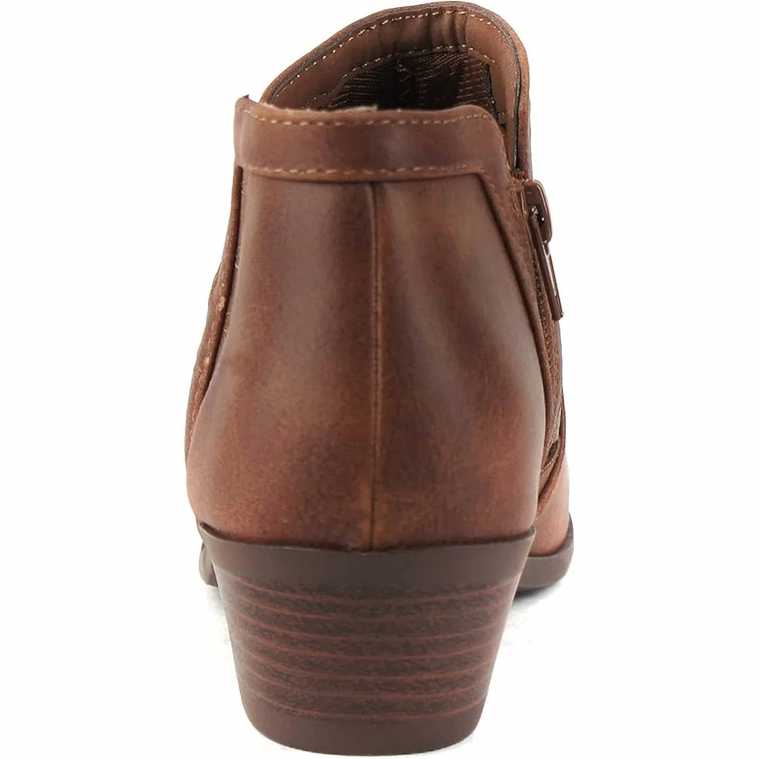 Soda - Women's Perforated Cut Out Stacked Booties