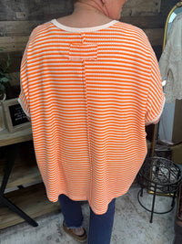 Easel - Stripe Short Sleeve Top