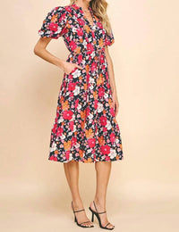 Pinch - Floral Print Tiered Midi Dress