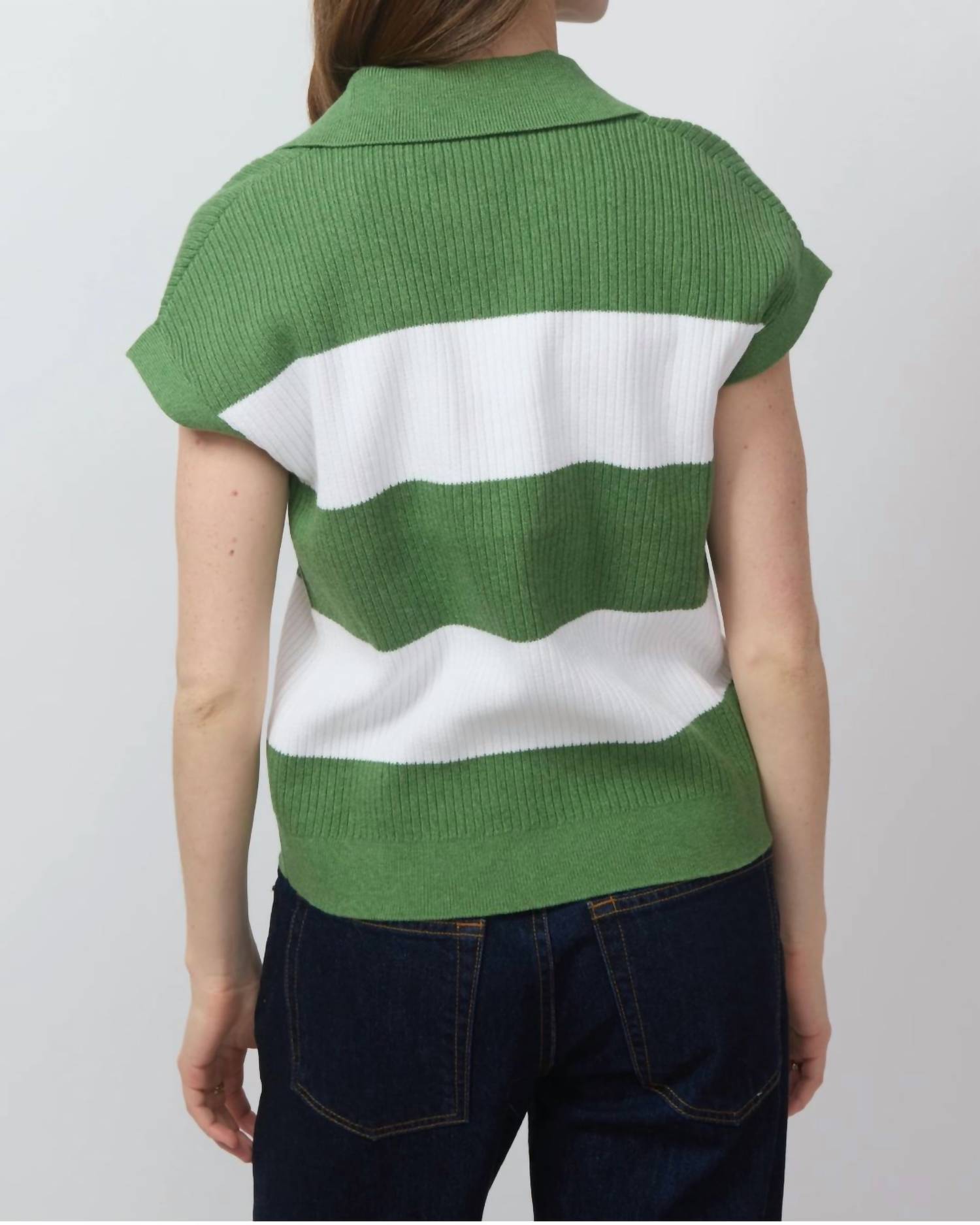 Kinross - Rib Split Neck Polo Sweater