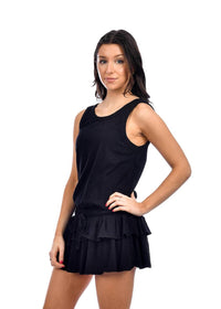 Rd Style - Sleeveless Tiered Mini Dress