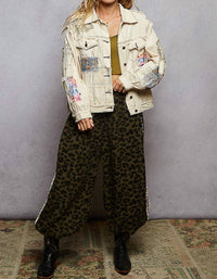 POL Patch And Net Work Jacket in oatmeal - women's jacket - view 5