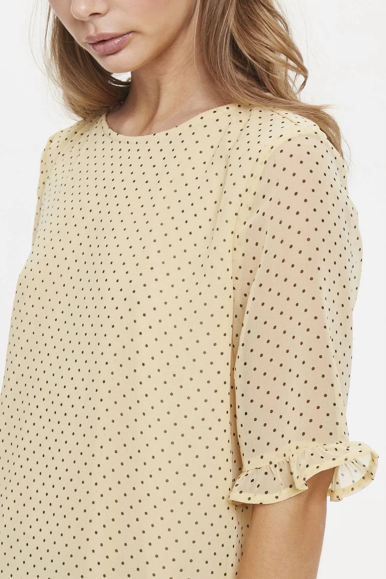 Ichi - Elbow Sleeve Blouse Top