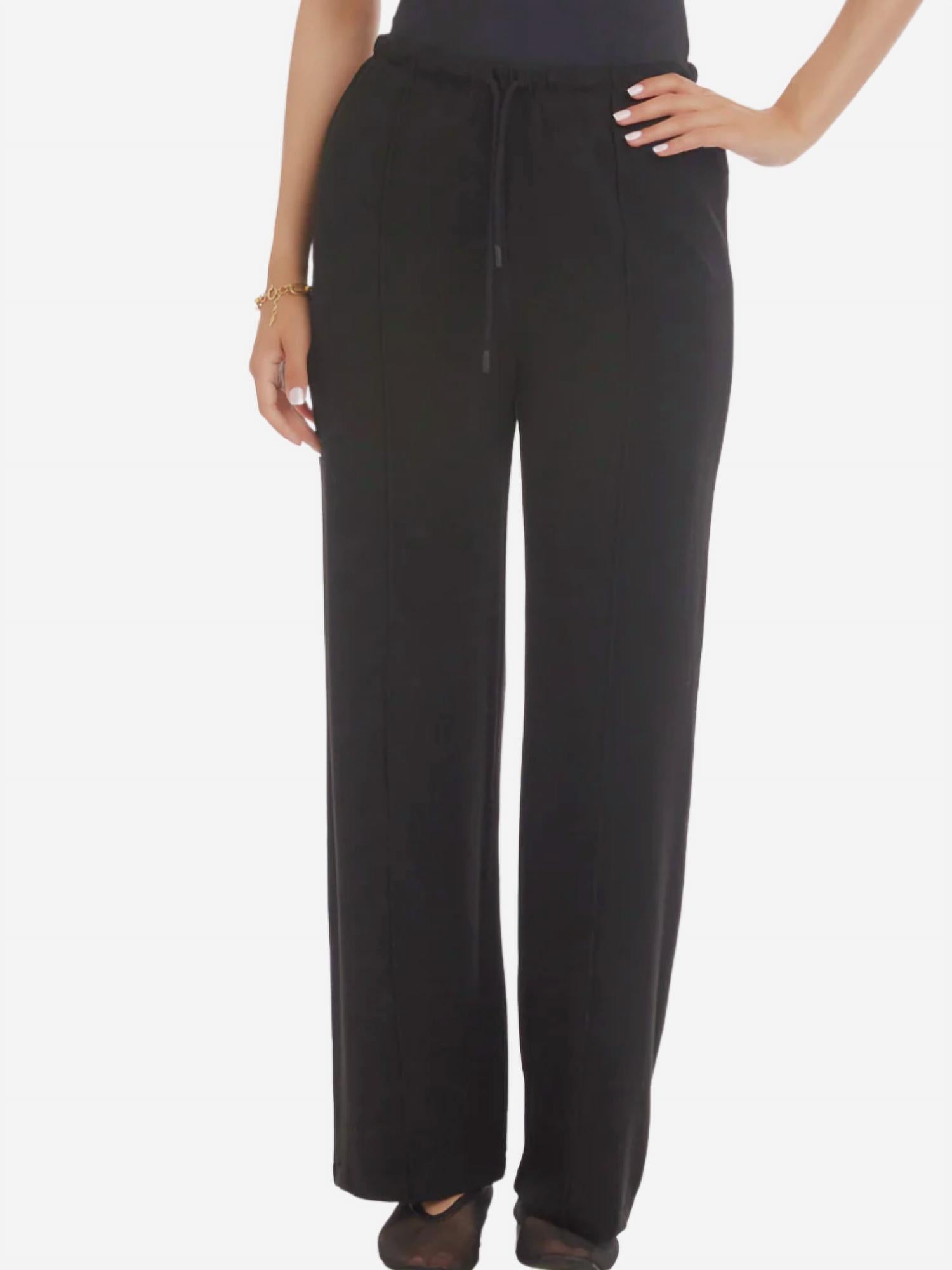 Karen Kane Drawstring Pintuck Sweatpants in black - women's pants