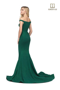 Lucci Lu - Sparkle Jacquard Off Shoulder Mermaid Maxi Dress