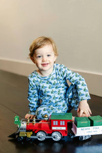 Lila + Hayes - Boys' Thompson North Pole Express Romper