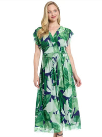 Donna Morgan - V-Neck Floral Maxi Dress