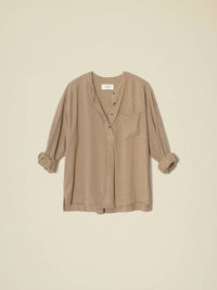 XIRENA Women's Makenzie Top in fawn stripe - women's long sleeve top - alternate view