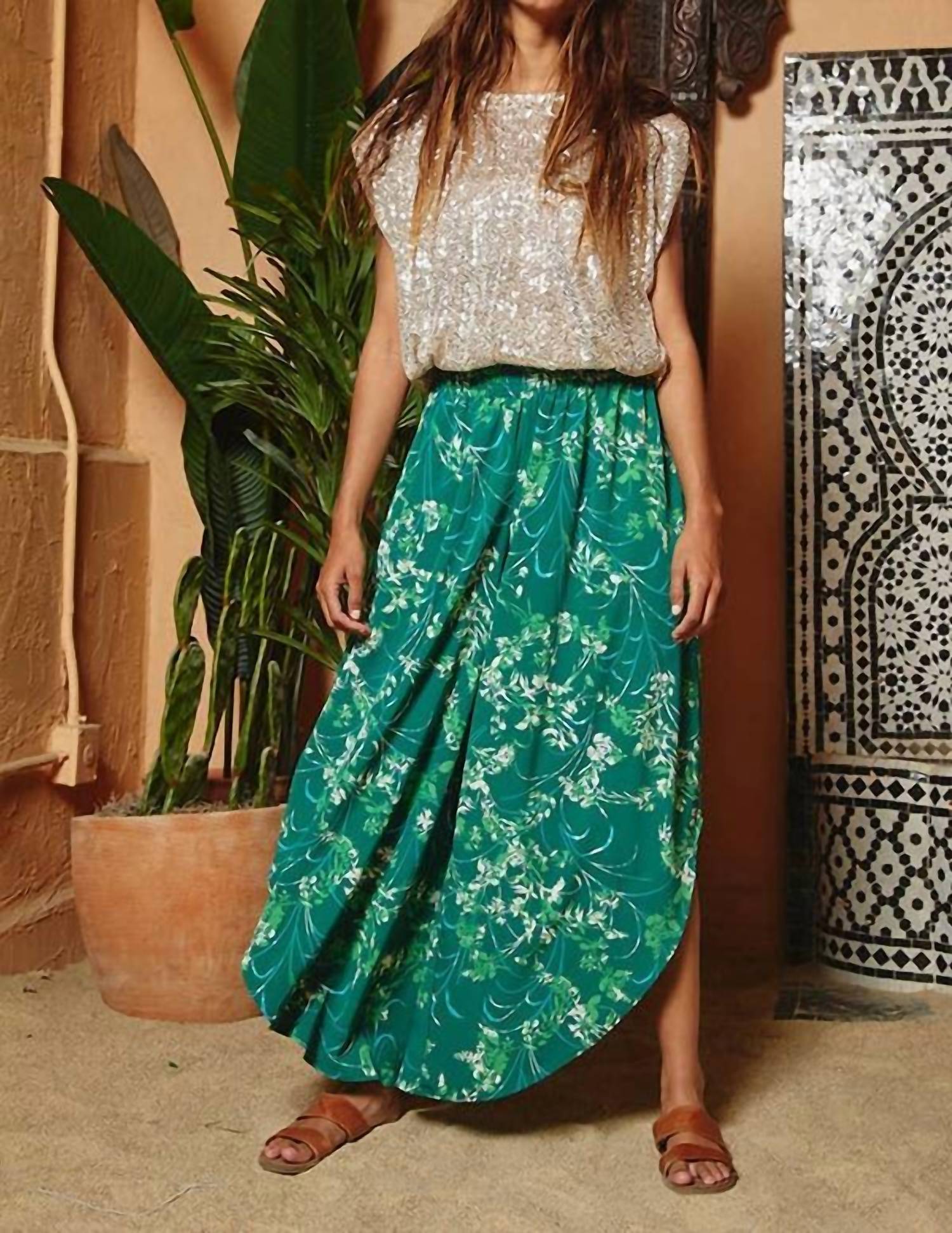 Bucketlist - Soft Smocked Waistband Wide Leg Pants