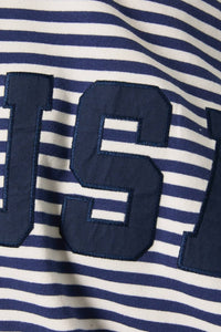 Le Lis - Stripe Mock Neck Sweatshirt With USA