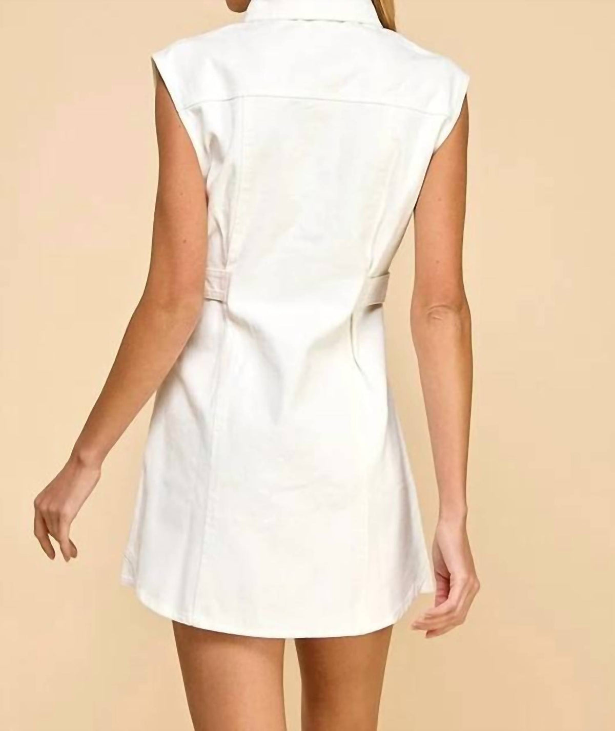 Tcec - Tia Two Toned Button Up Denim Dress