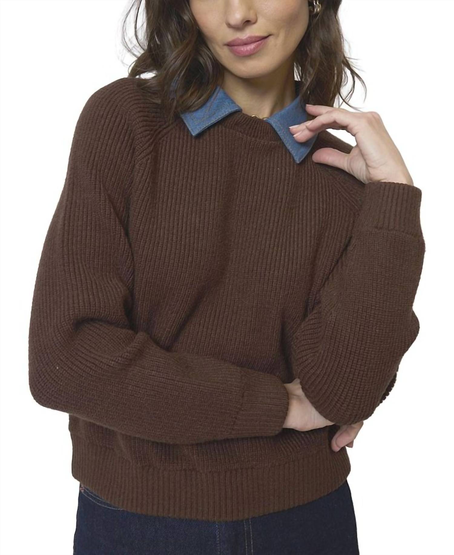 Central Park West - Dash Denim Collar Pullover
