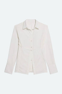 HELMUT LANG Apron Button Shirt in white - women's shirt - view 6