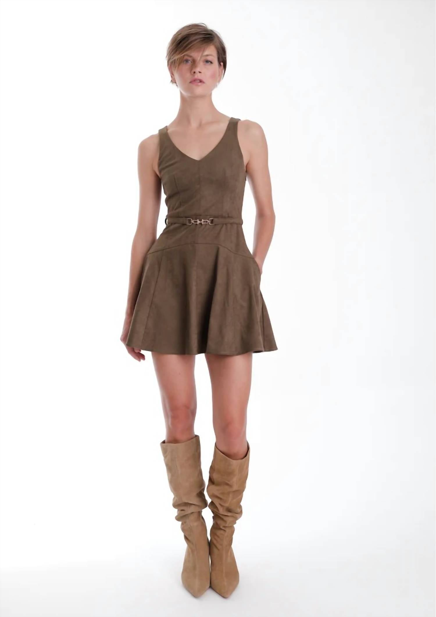 Karina Grimaldi - Hannah Suede Mini Dress