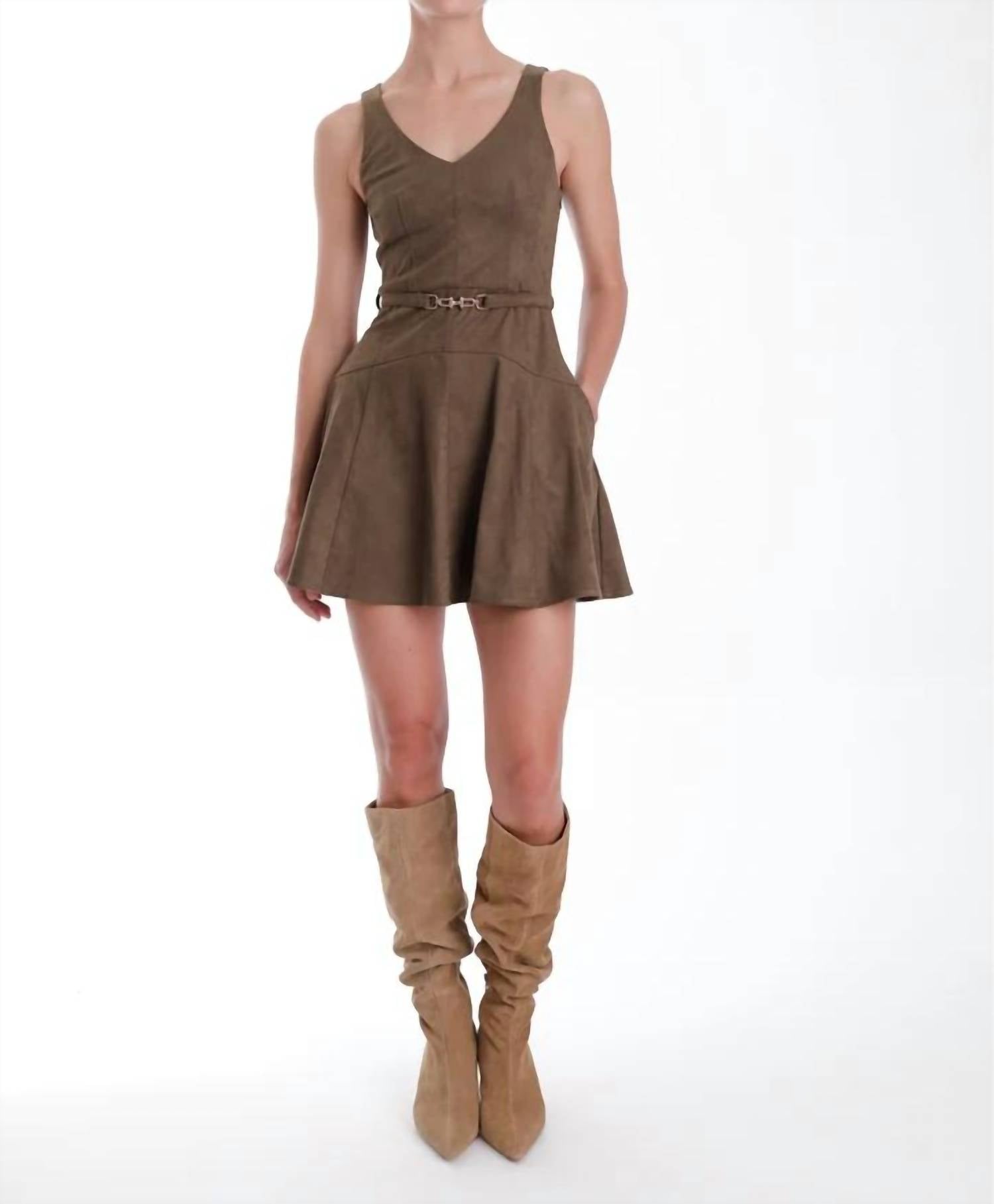Karina Grimaldi - Hannah Suede Mini Dress