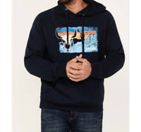 Rock & Roll Denim - Long Horn Desert Hooded Sweatshirt