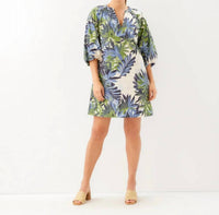 Karen Kane - Puff Sleeve Peasant Dress - Petite