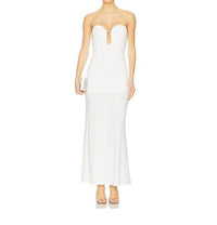 BARDOT Elvira Strapless Maxi Dress in white - women's dress