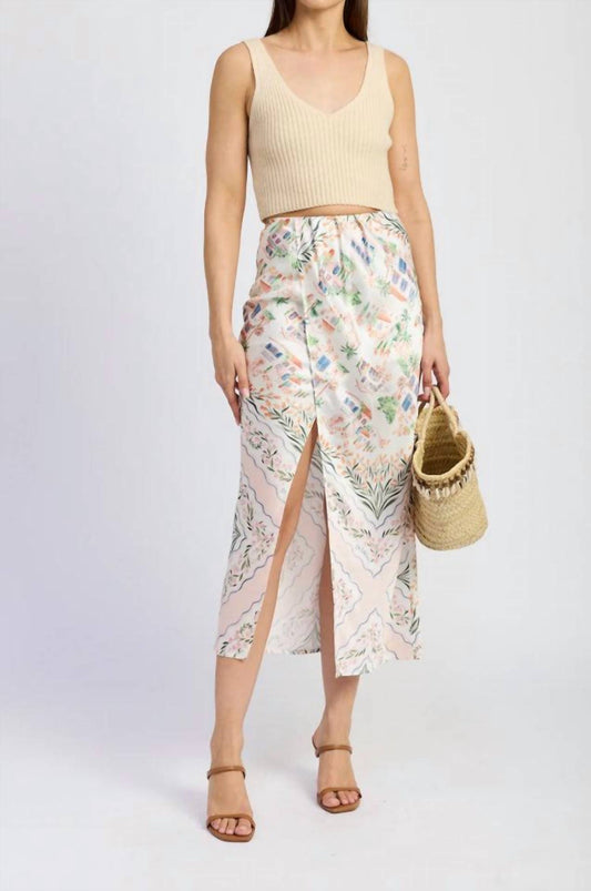 En Saison - Alaia Satin Maxi Skirt
