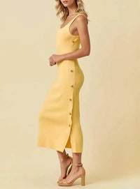 Doe And Rae - Magnolia Asymmetrical Sweater Ribbed Tank Dress