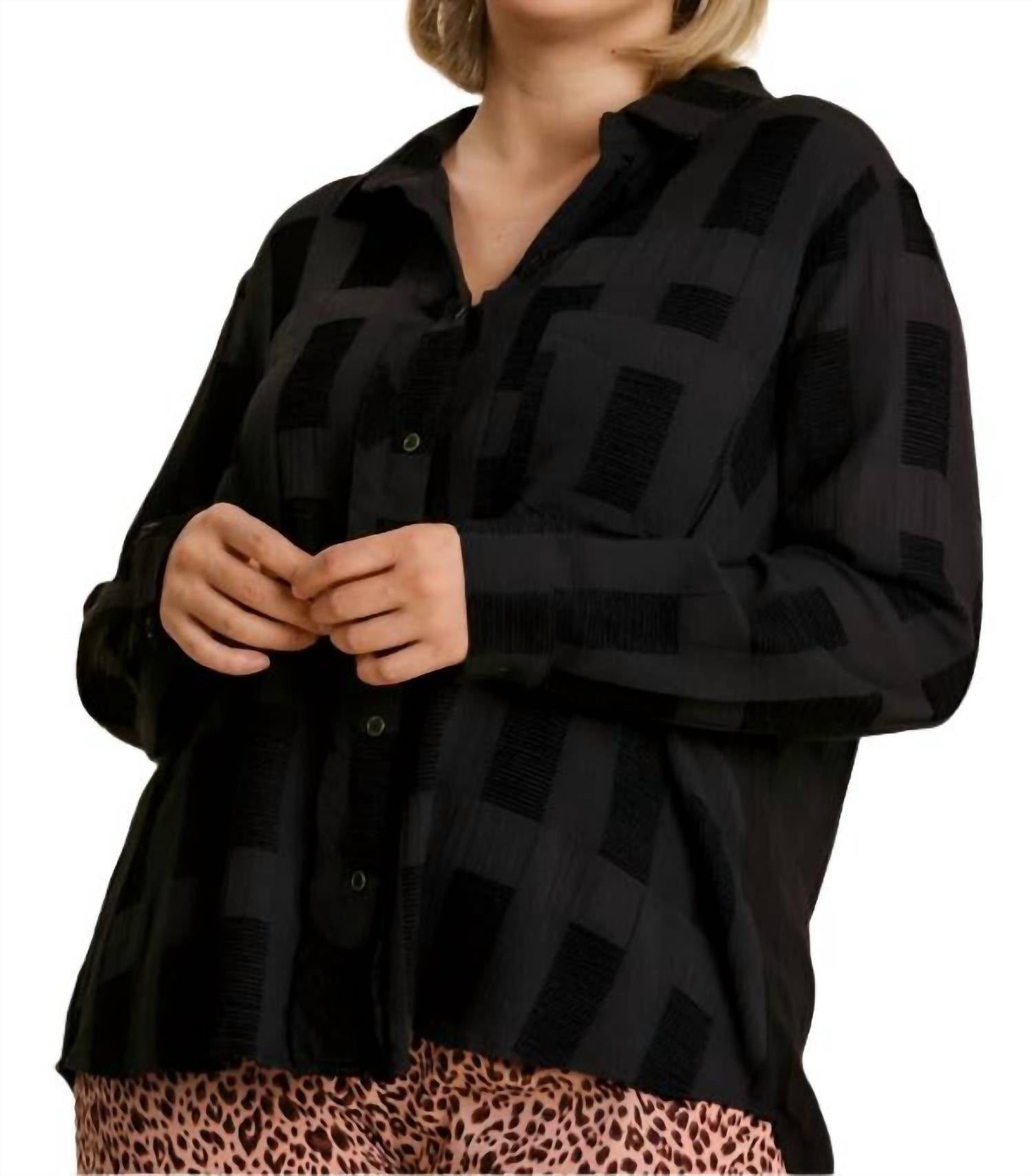 Umgee - Chenille Button Down Top