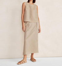 Haven Well Within - Linen Cargo Skirt