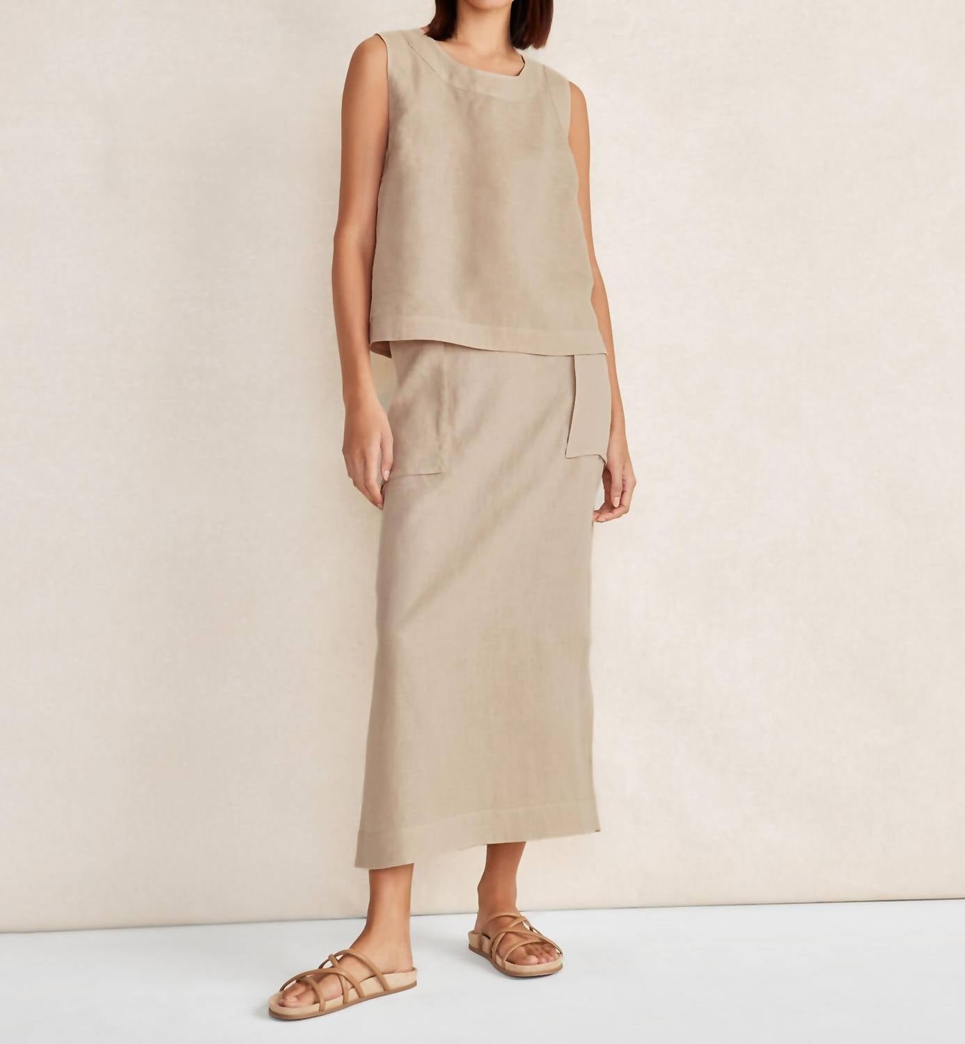 Haven Well Within - Linen Cargo Skirt