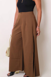Beulahstyle - High Waist Wide Leg Pants