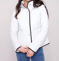Charlie B - Quilted Puffer Jacket With Removable Hood