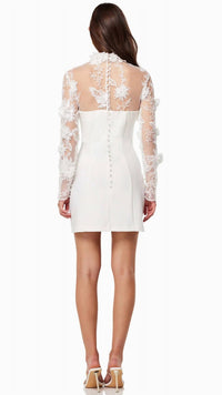 Elliatt - Damaris 3d Bead Mesh Mini Dress