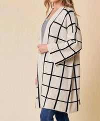 Doe And Rae - Grid Pattern Cardigan
